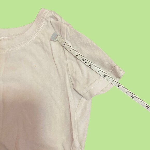 Carter’s Toddler Boys Girls White Short Sleeve Cotton T-Shirt (Size 2/3) - Picture 4 of 6
